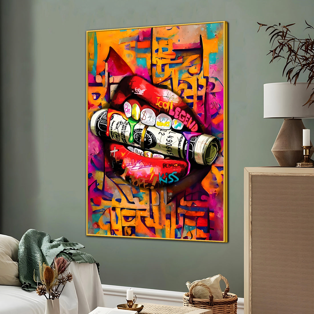 Lust Of Everything Graffiti Cotton Canvas Wall Painting