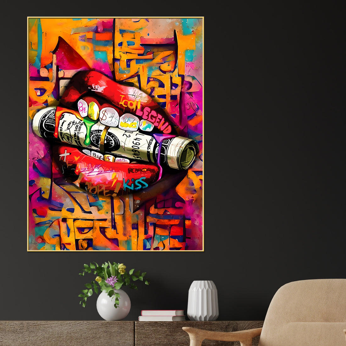 Lust Of Everything Graffiti Cotton Canvas Wall Painting