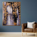 Midnight Mirage Abstract Hand Painted Wall Painting with Floating Frame