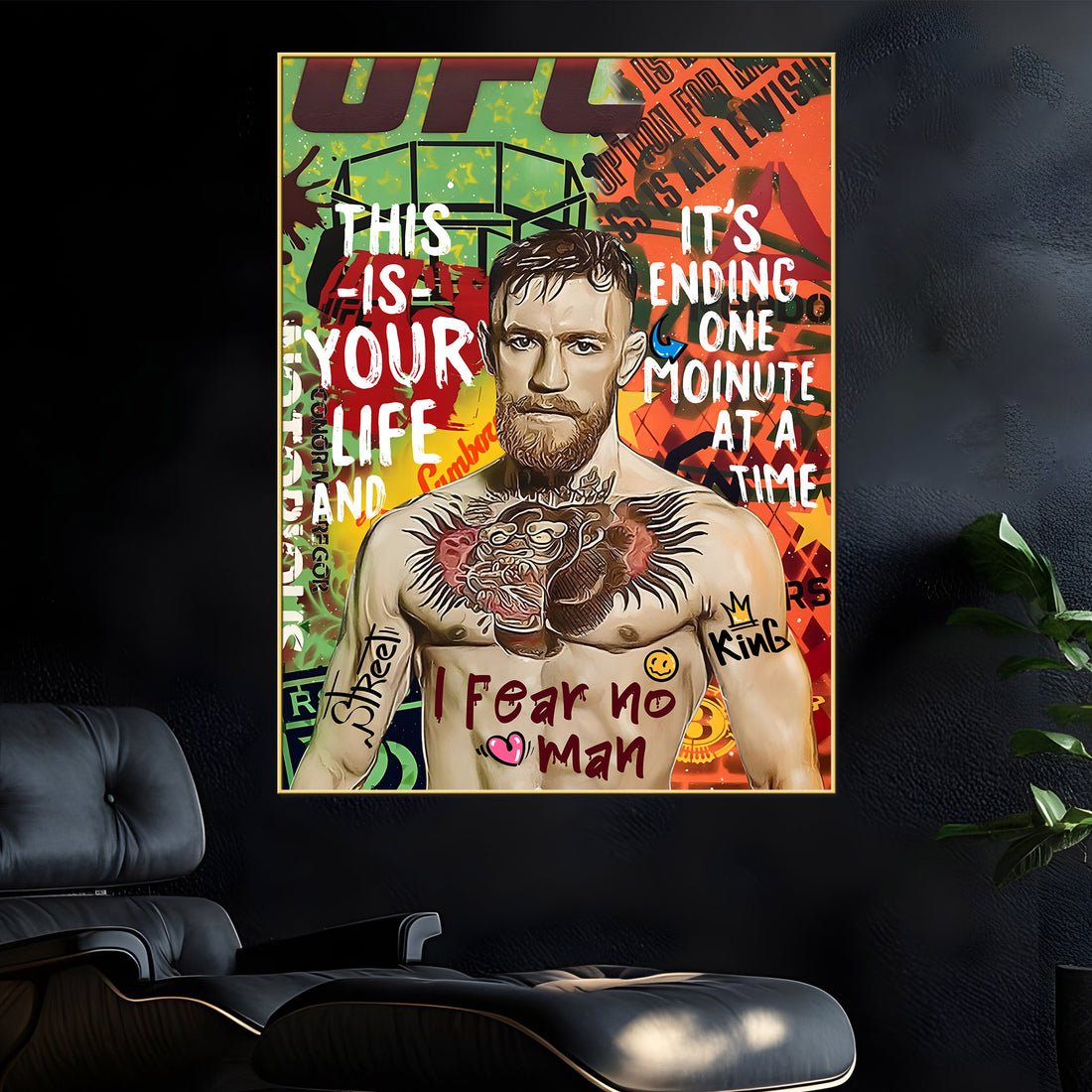 Notorious Fighter Of The Ring Conor Mcgregor Cotton Canvas Wall Painting