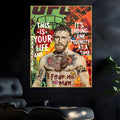 Notorious Fighter Of The Ring Conor Mcgregor Cotton Canvas Wall Painting