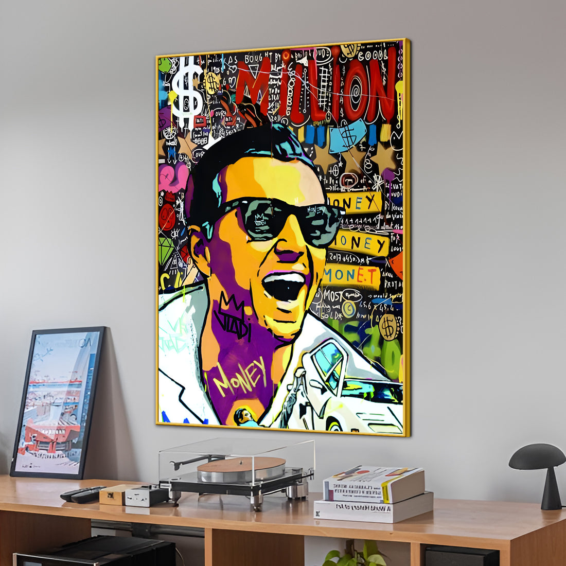 Panny Saved Is Panny Earned Pop Art Cotton Canvas Wall Painting
