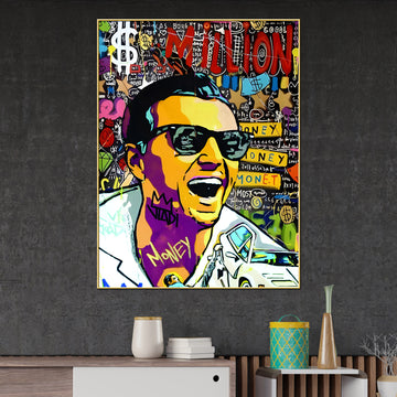 Panny Saved Is Panny Earned Pop Art Cotton Canvas Wall Painting