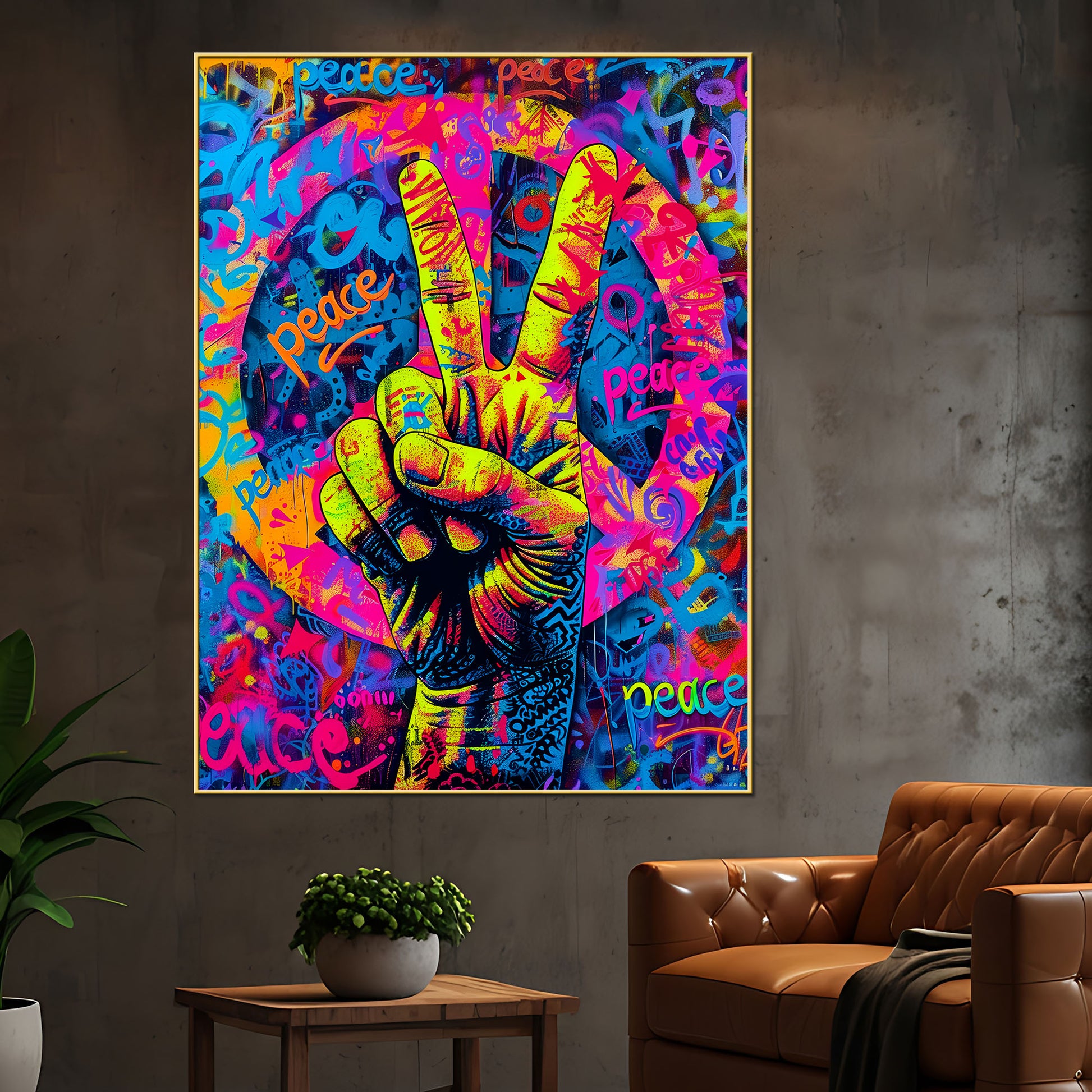 Peace Of Mind Urban Pop Cotton Canvas Wall Painting