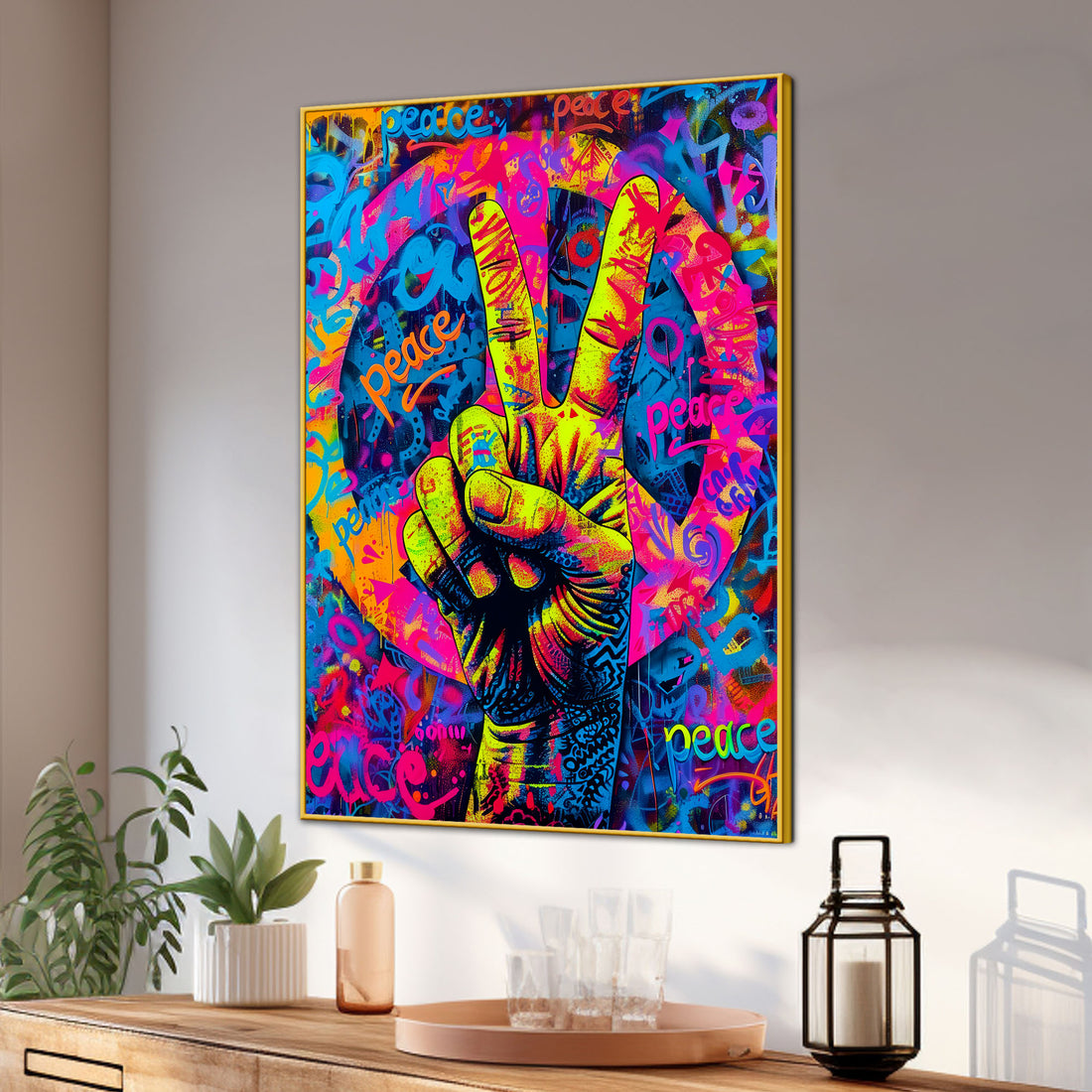 Peace Of Mind Urban Pop Cotton Canvas Wall Painting