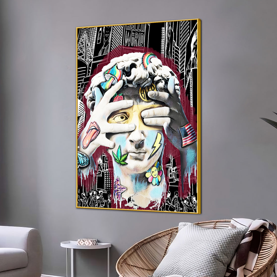 Pop Art Savio David Art Cotton Canvas Wall Painting