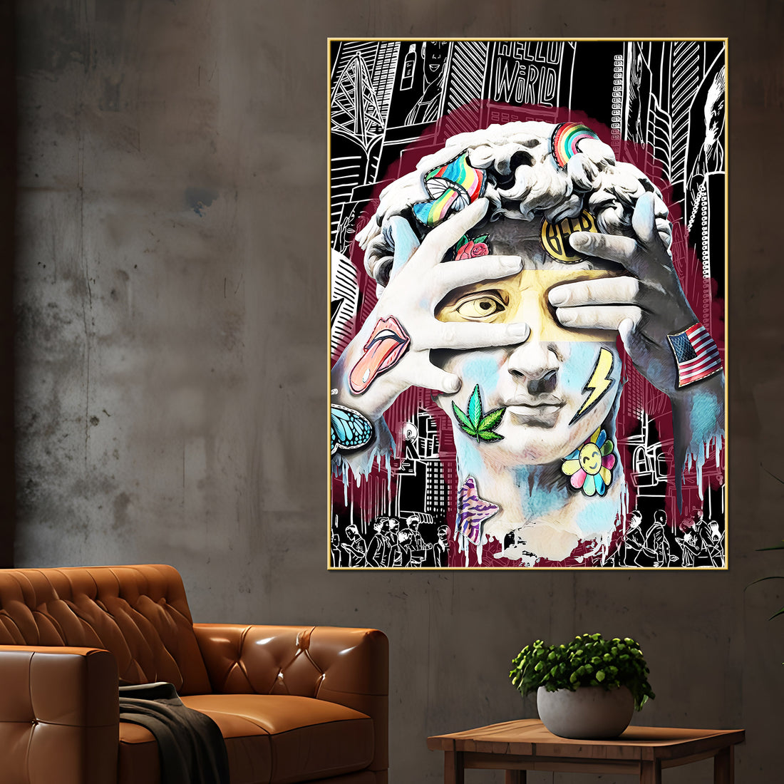 Pop Art Savio David Art Cotton Canvas Wall Painting