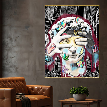 Pop Art Savio David Art Cotton Canvas Wall Painting