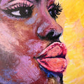Queen of Fire in Glow Hand Painted Wall Painting with Floating Frame