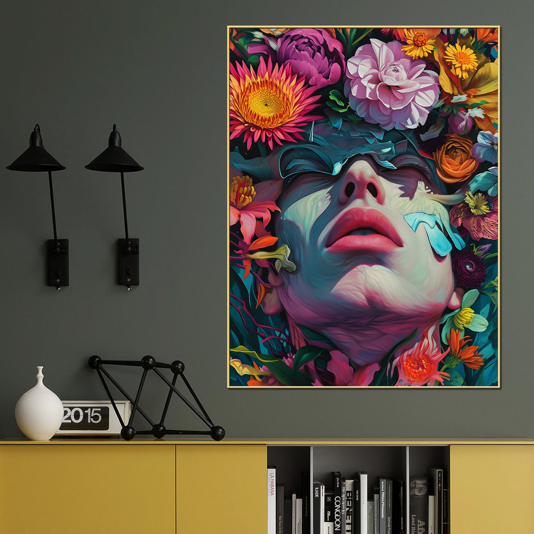 Queen Of Heavenly Garden Floral Reverie Cotton Canvas Wall Painting