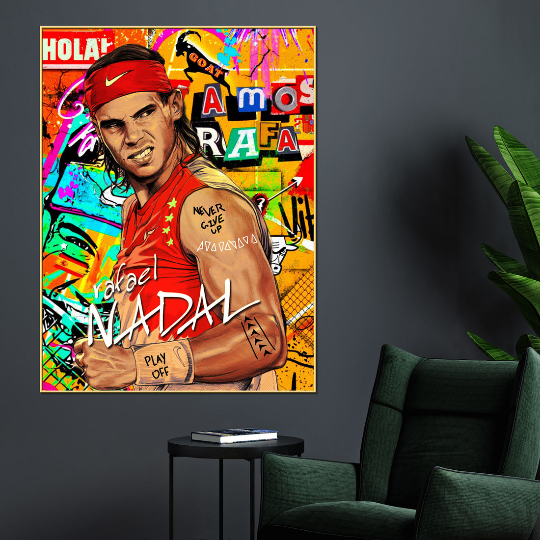 Rafael Nandal World's No.1 Pop Art Cotton Canvas Wall Painting