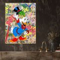 Richie Donald Duck Cartoon Cotton Canvas Wall Painting