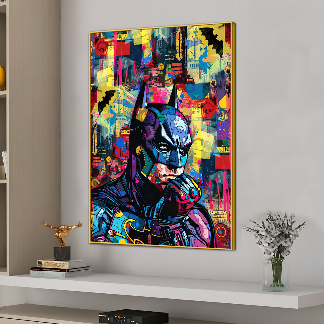 Saviour Of Gotham Pop Art Batman Cotton Canvas Wall Painting