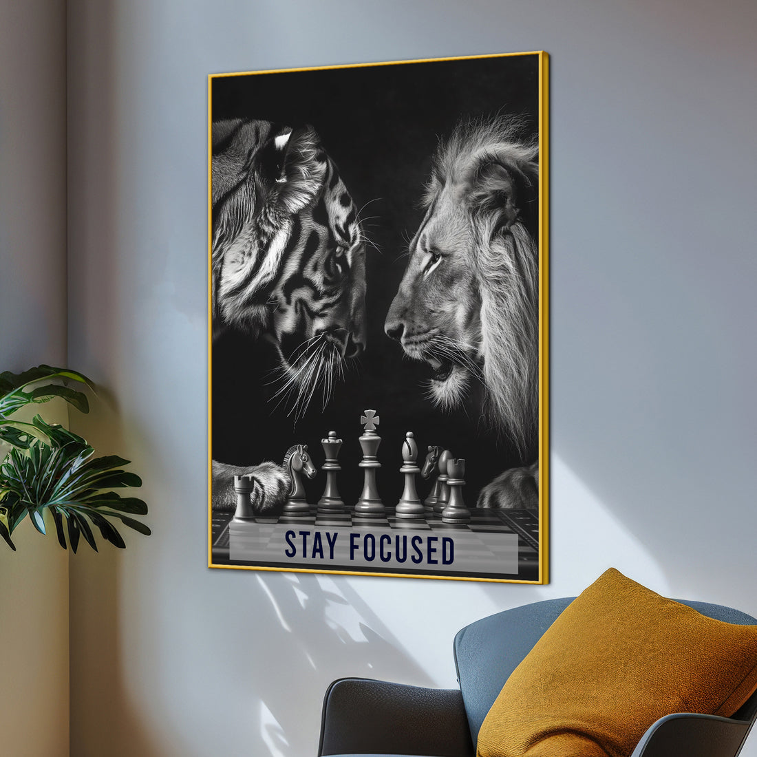 Stay Focused Victory Is A State Of Mind Cotton Canvas Wall Painting