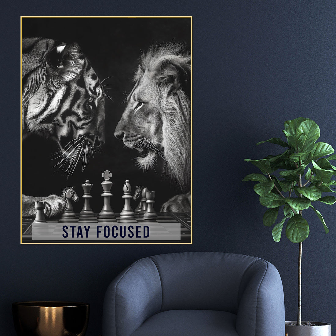 Stay Focused Victory Is A State Of Mind Cotton Canvas Wall Painting