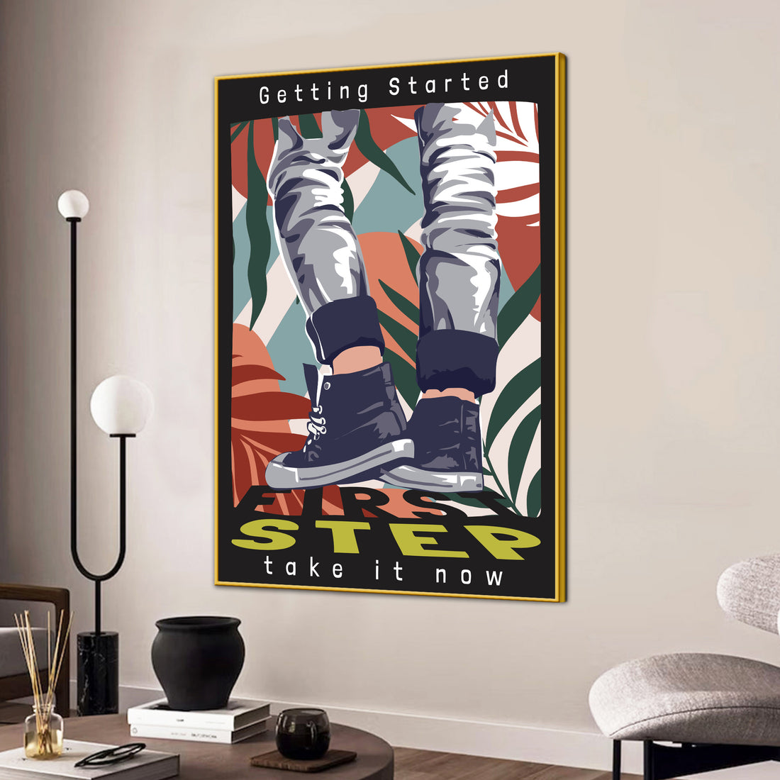Step Take It Now Or Leave It Forever Cotton Canvas Wall Painting