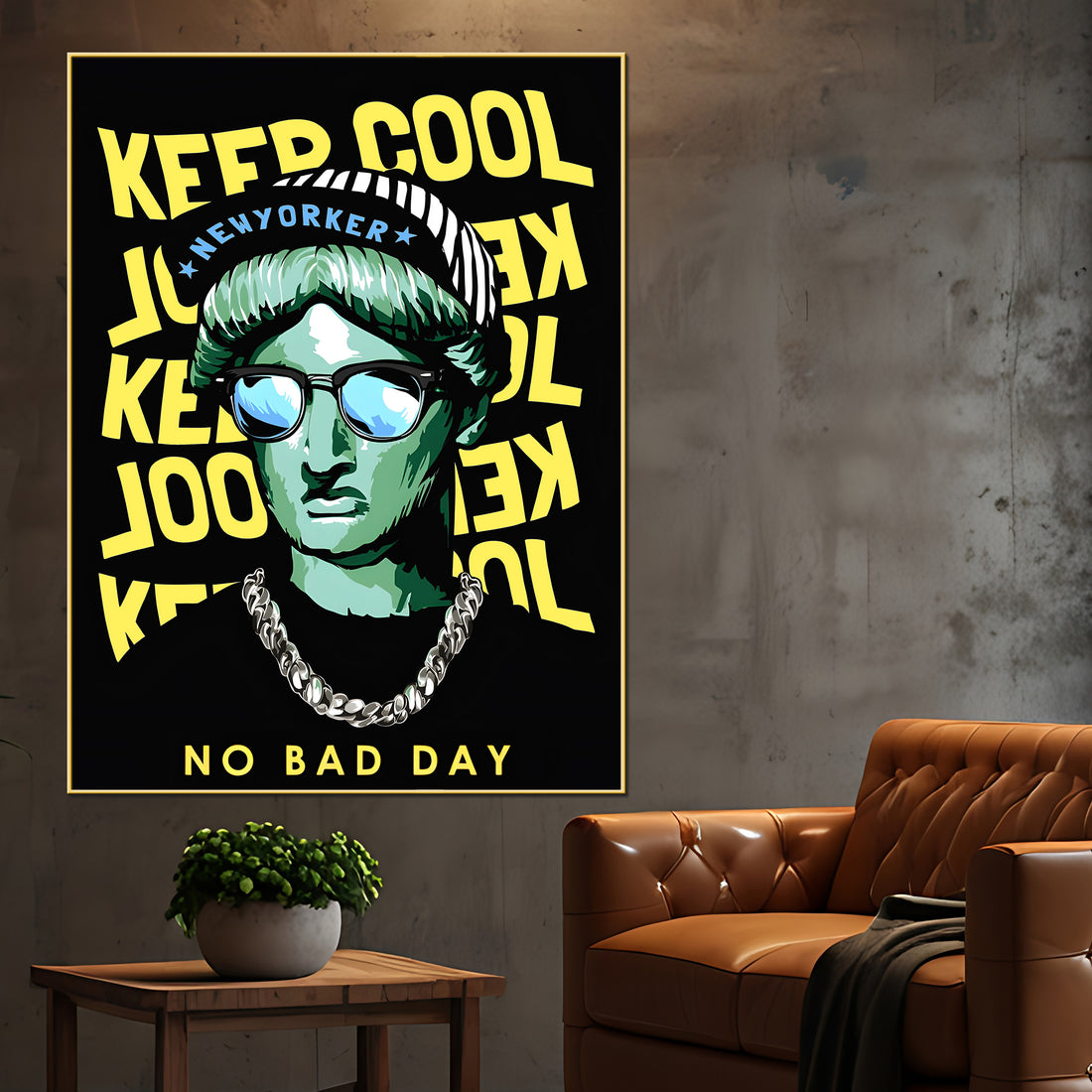 The Boy From The Street Of Nyc Pop Art Cotton Canvas Wall Painting