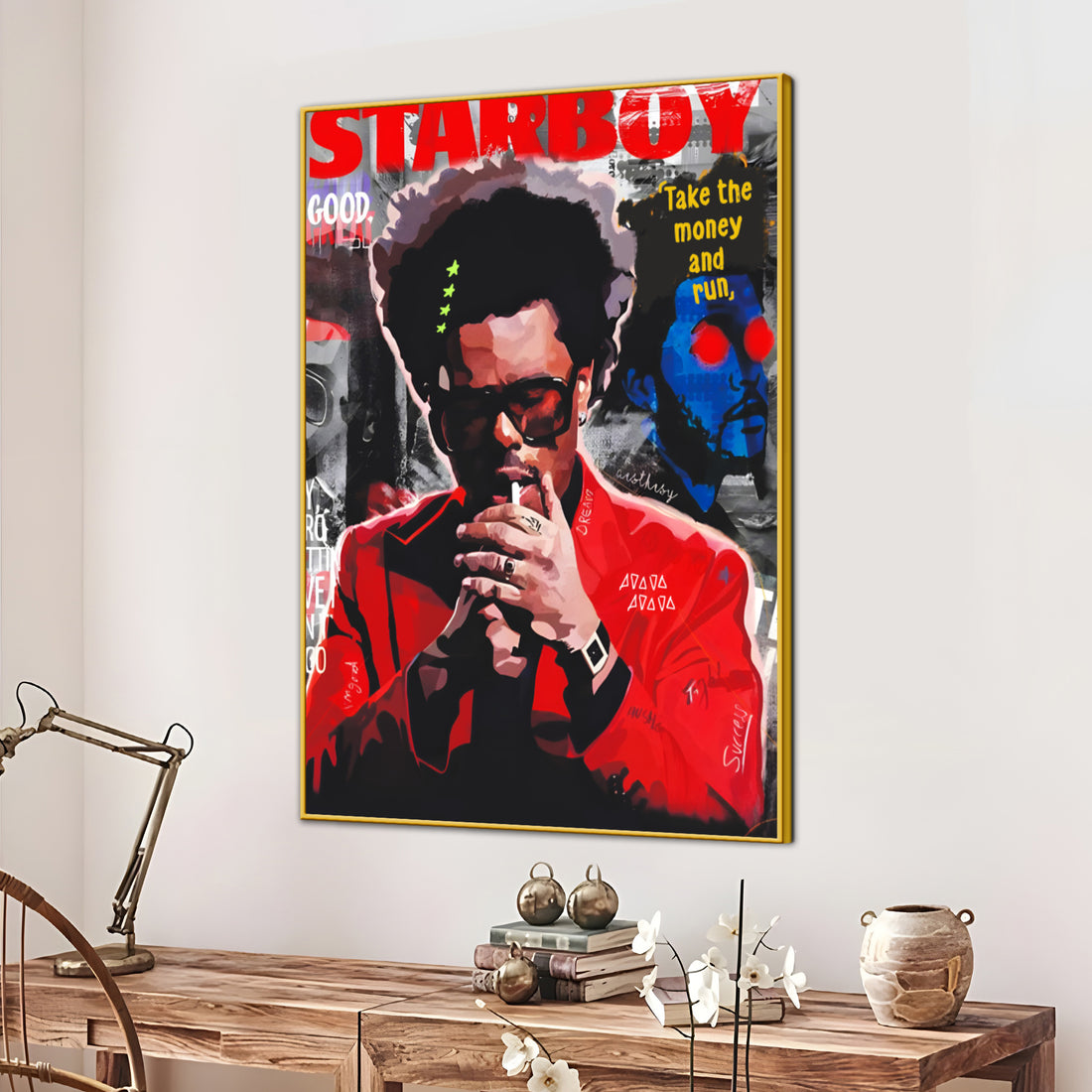 Weeknd The Star Boy Pop Art Cotton Canvas Wall Painting