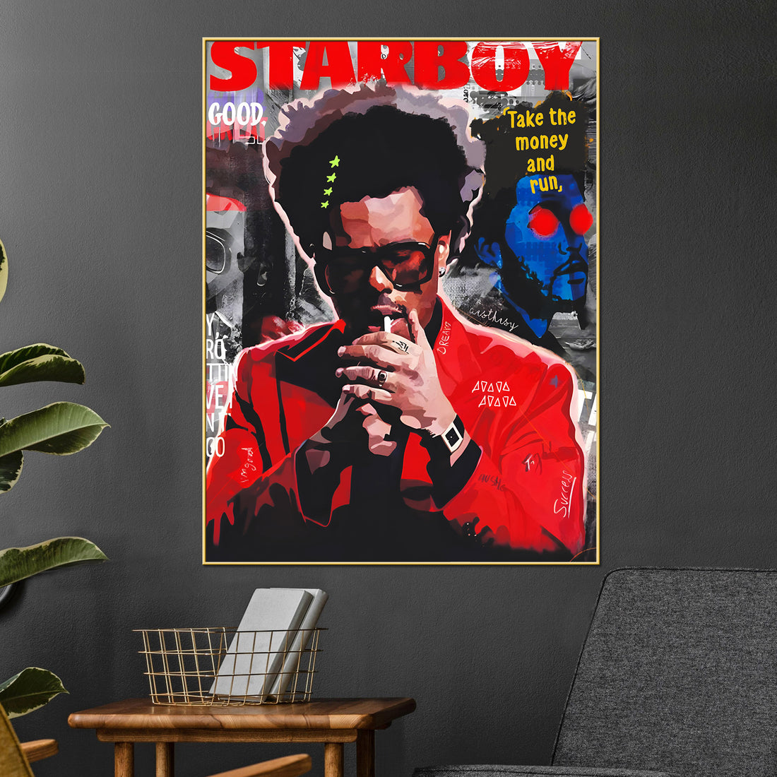 Weeknd The Star Boy Pop Art Cotton Canvas Wall Painting