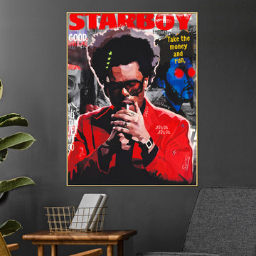 Weeknd The Star Boy Pop Art Cotton Canvas Wall Painting