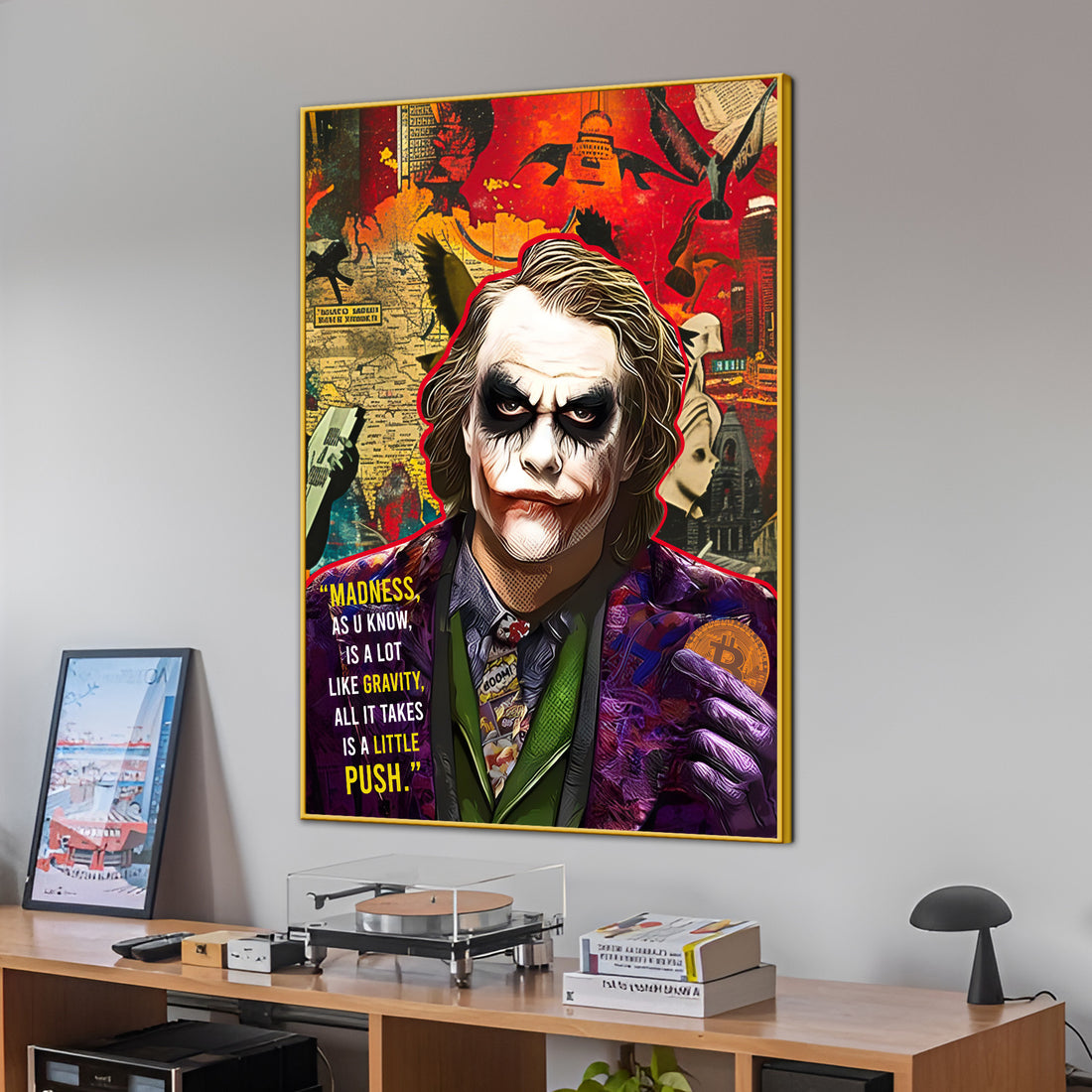 Why So Serious Joker Pop Art Cotton Canvas Wall Painting