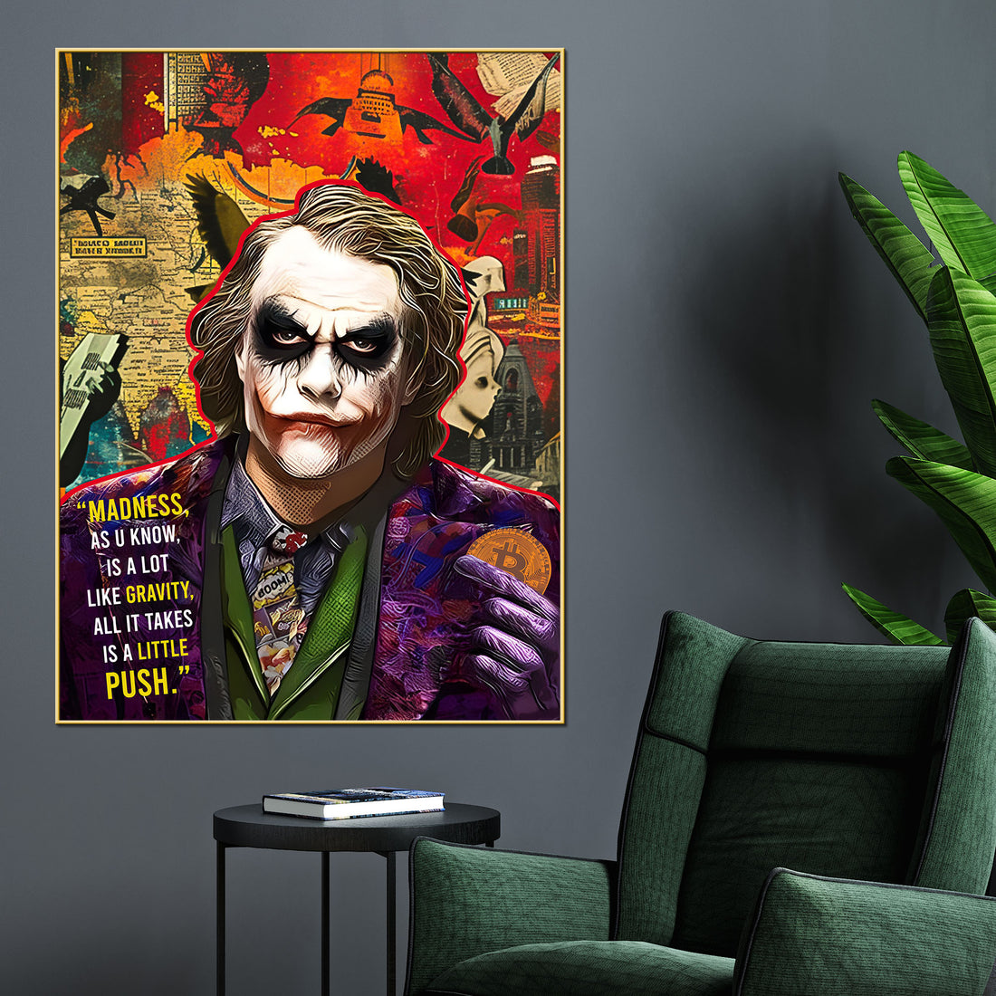 Why So Serious Joker Pop Art Cotton Canvas Wall Painting